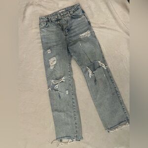 Distressed Light Blue Jeans from Zara